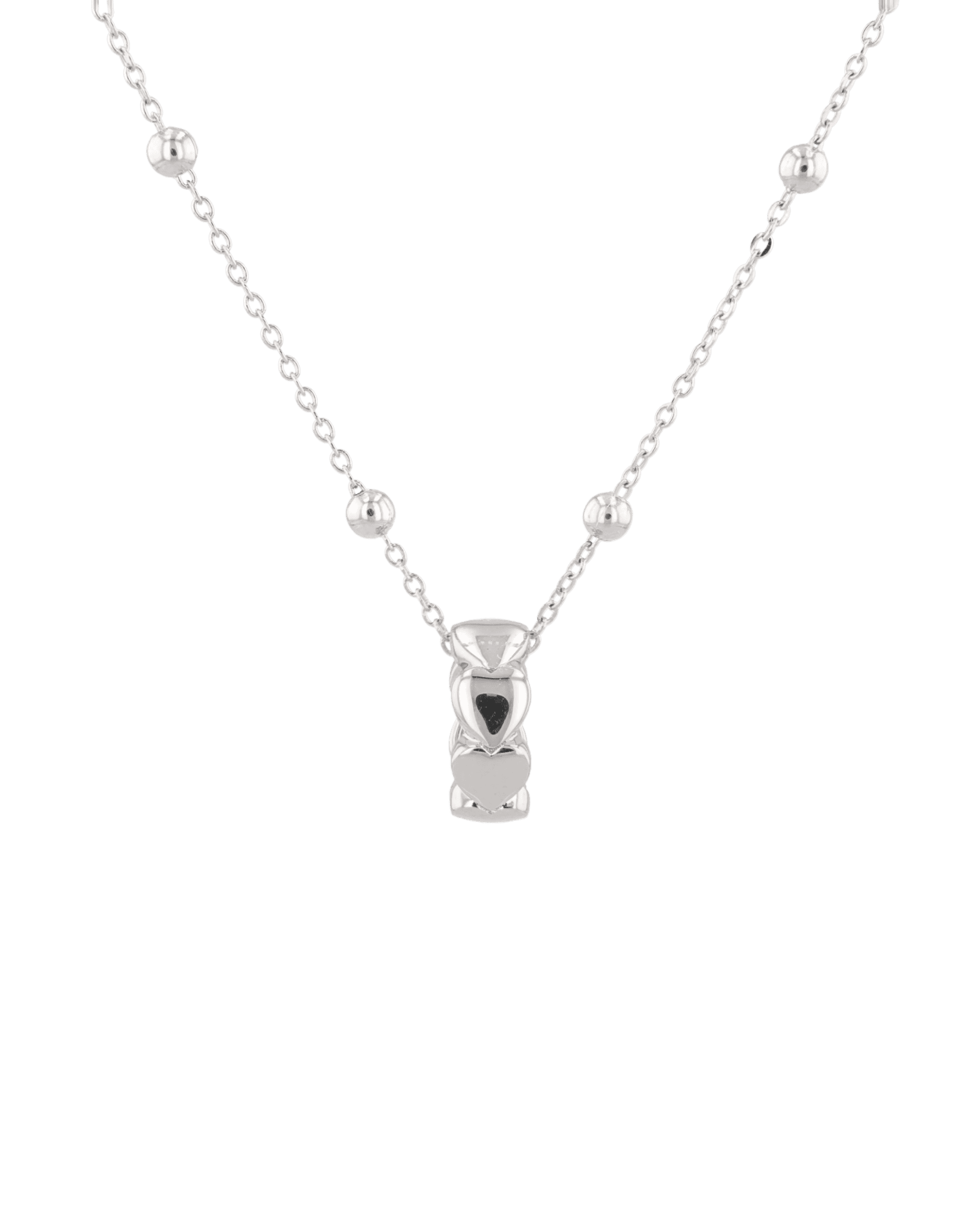 Sweetheart Silver Pendant by Lavana, polished heart motif charm - 2