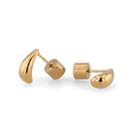 Tiny Raindrop Gold Stud Earrings by LAVANA, petite polished teardrop studs