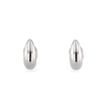 Tiny Raindrop Silver Stud Earrings by LAVANA, petite polished teardrop studs