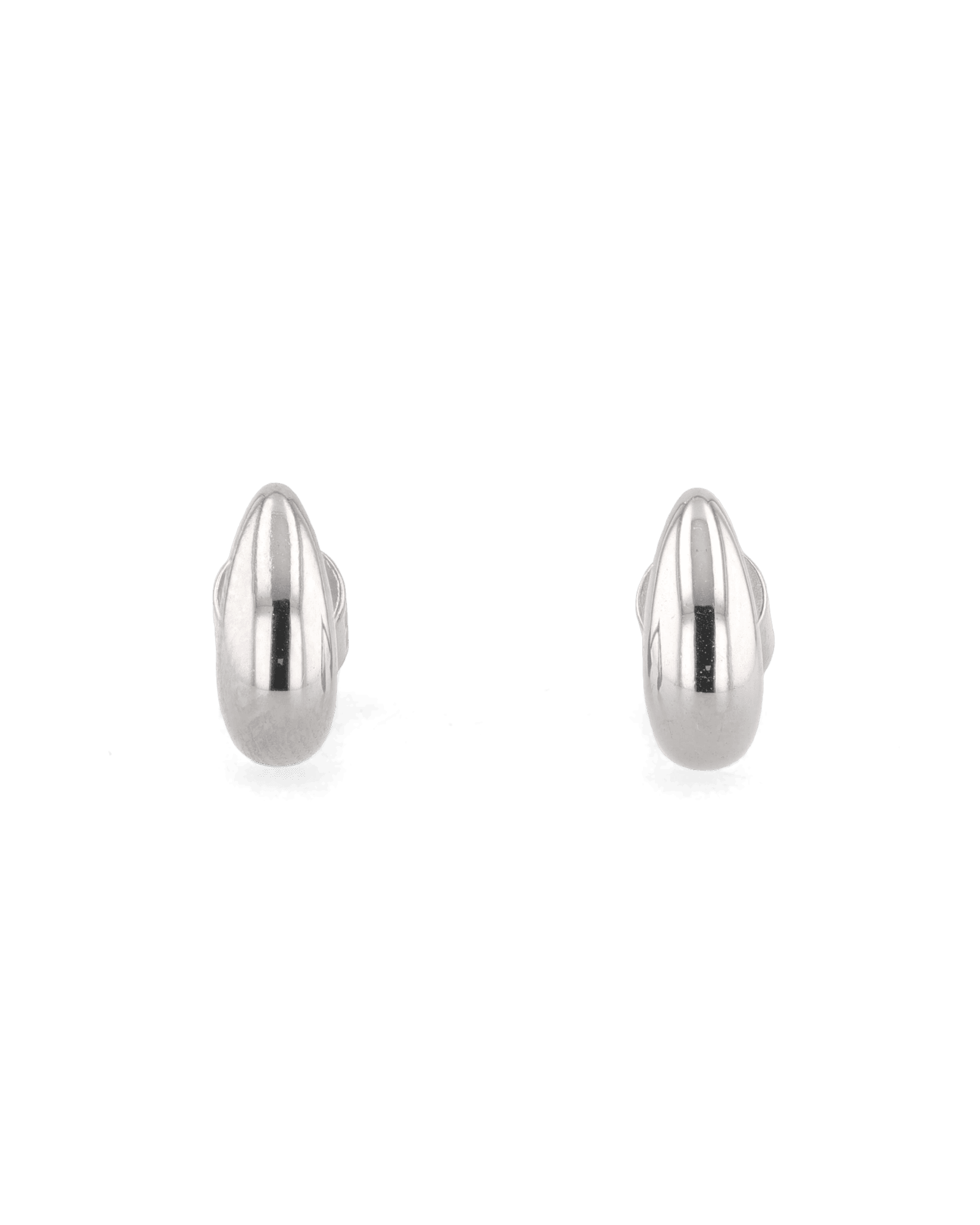 Tiny Raindrop Silver Stud Earrings by LAVANA, petite polished teardrop studs