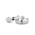 Tranquil Silver Hoop Earrings by Lavana, layered front with inner patterned gallery