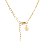 Valencia Beaded Tube Gold Chain Necklace by Lavana, with fine chain and polished beaded tube stations, clasp