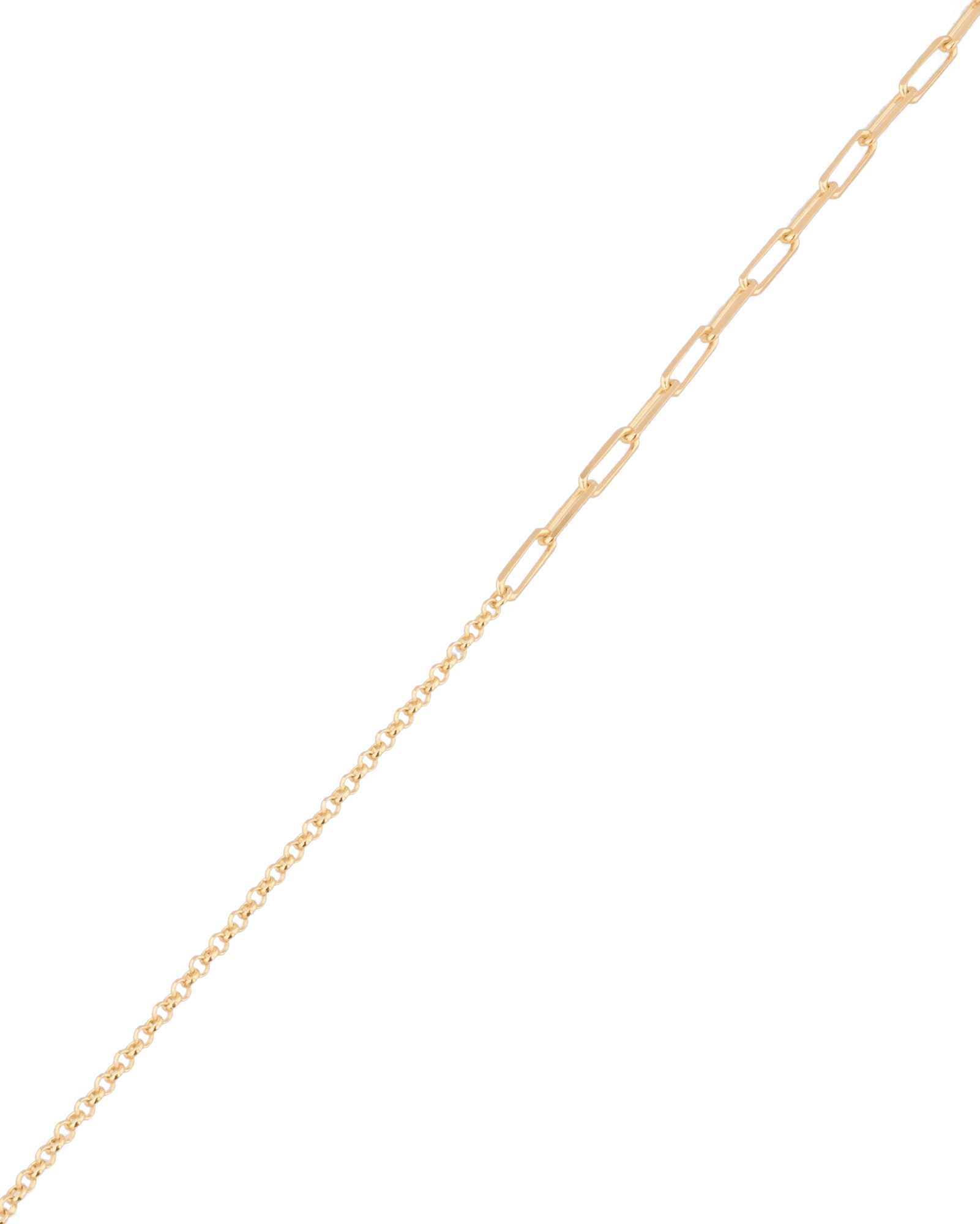 Verona Gold Mixed Link Bracelet by Lavana, with paperclip and Belcher links - 2