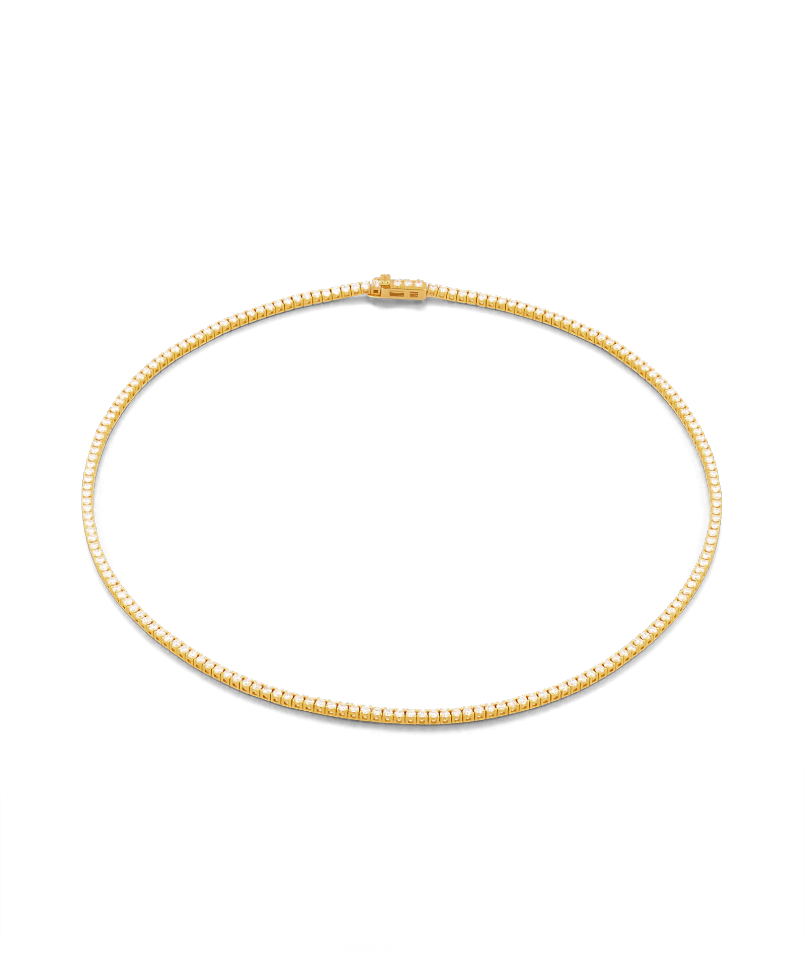 Wimbledon Gold Diamond Tennis Necklace by Lavana classic tennis style with a secure clasp 1