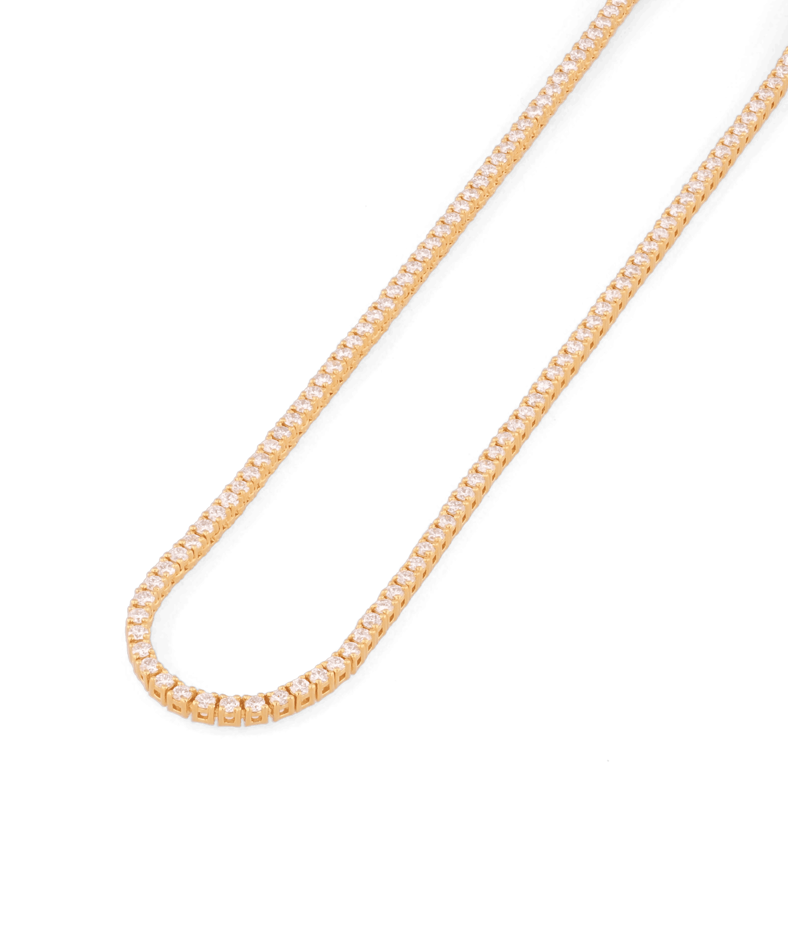 Wimbledon Gold Diamond Tennis Necklace by Lavana Classic Tennis Style with a Secure Clasp