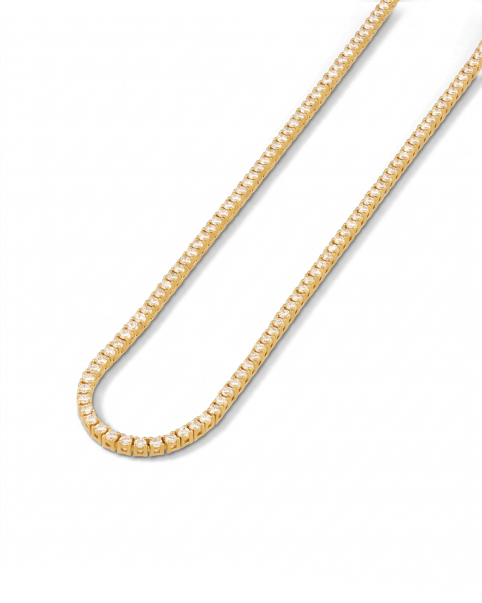 Wimbledon Gold Diamond Tennis Necklace by Lavana classic tennis style with a secure clasp 2