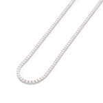 Wimbledon Silver Diamond Tennis Necklace by Lavana Classic Tennis Style with a Secure Clasp
