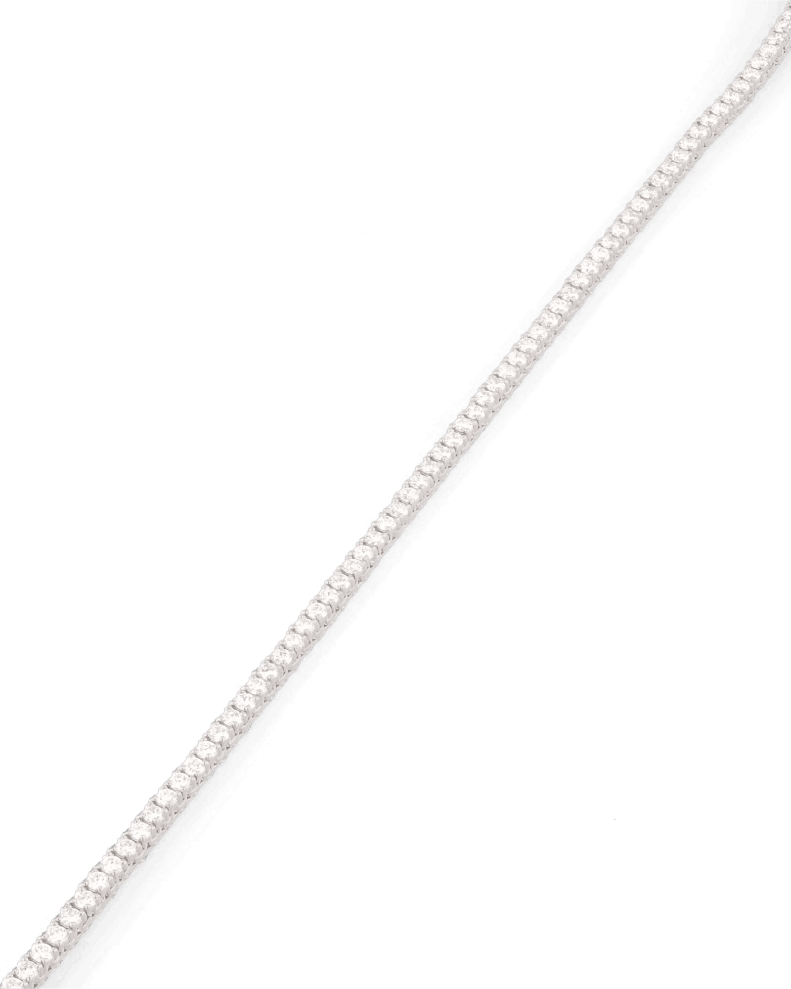 Wimbledon Silver Diamond Tennis Necklace by Lavana Classic Tennis Style with a Secure Clasp