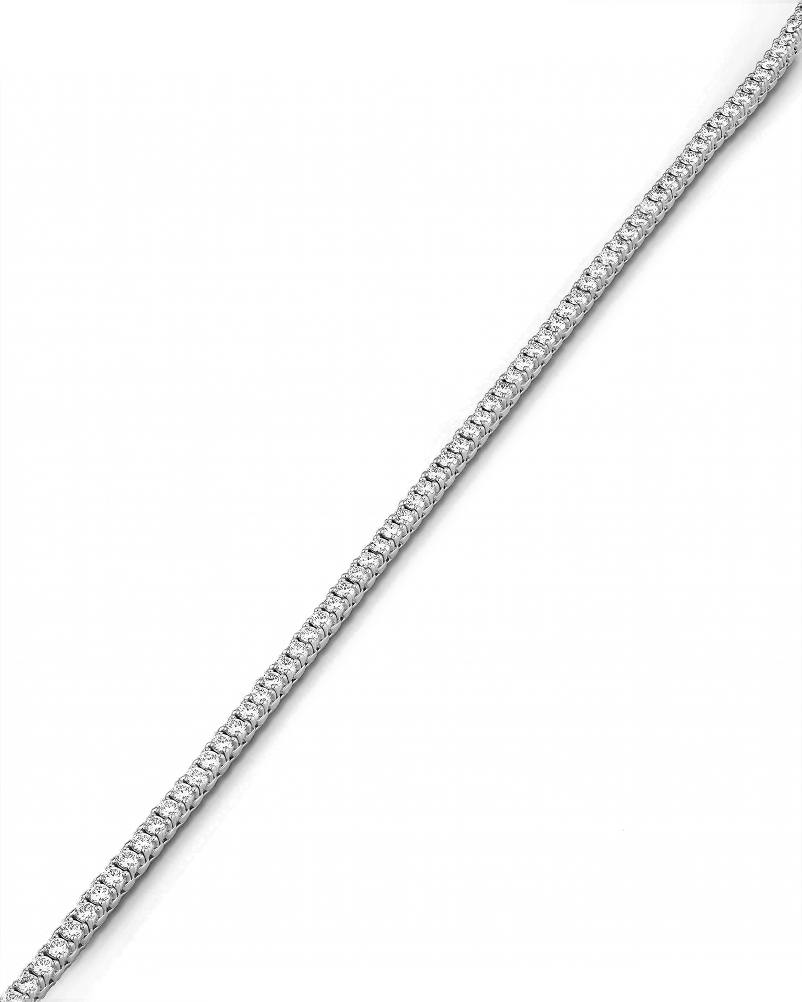 Wimbledon Silver Diamond Tennis Necklace by Lavana classic tennis style with a secure clasp 3