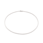 Wimbledon Silver Diamond Tennis Necklace by Lavana Classic Tennis Style with a Secure Clasp