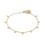 Zenith gold diamond bracelet by Lavana,  lab grown diamond station links