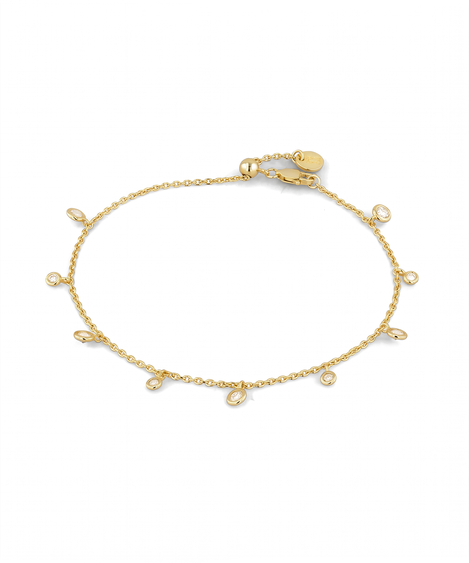 Zenith gold diamond bracelet by Lavana lab grown diamond station links 1