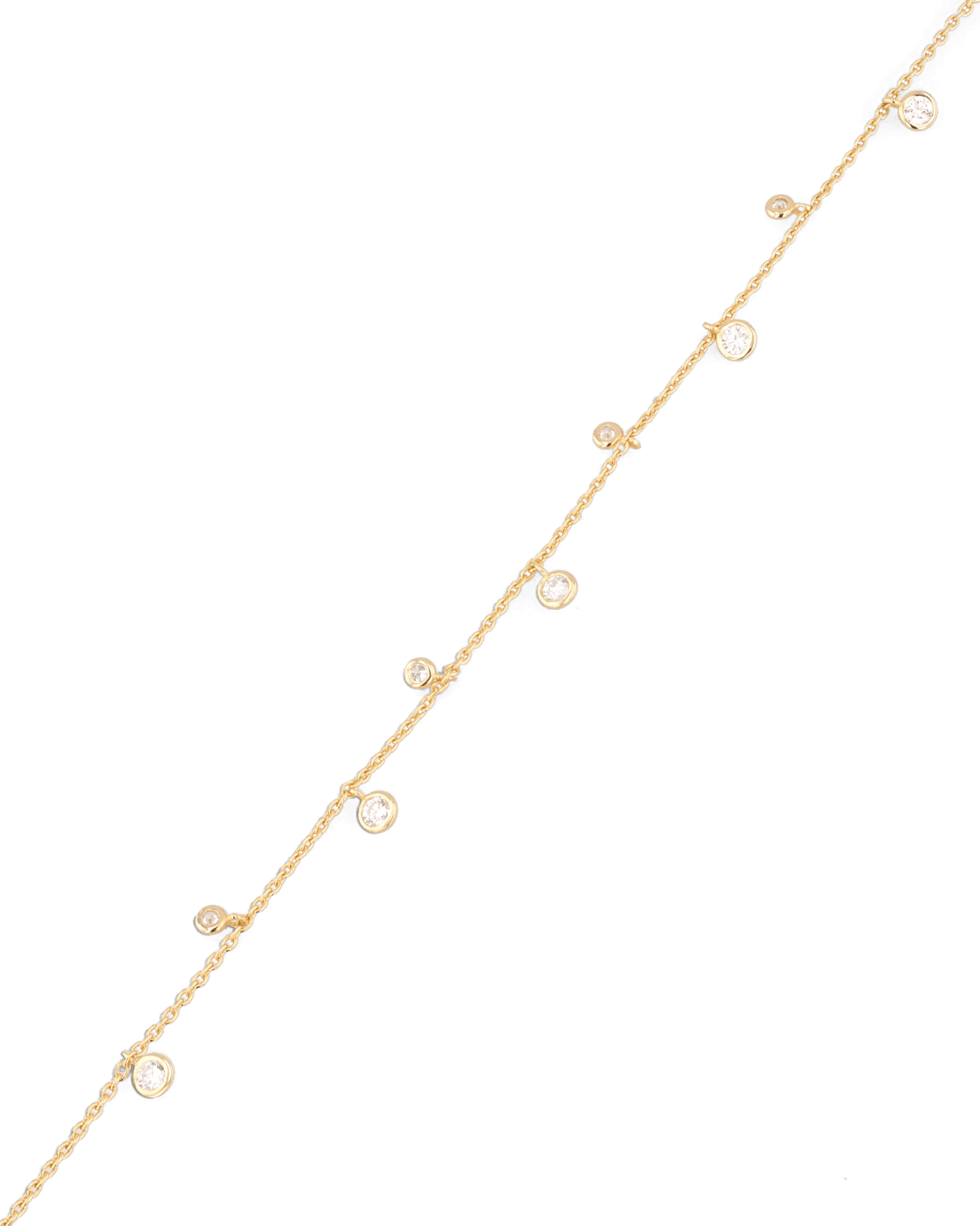 Zenith gold diamond bracelet by Lavana,  lab grown diamond station links