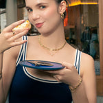 Zenith gold diamond bracelet by Lavana, on model; classic lab grown diamond station links 