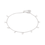 Zenith silver diamond bracelet by Lavana,  lab grown diamond station links