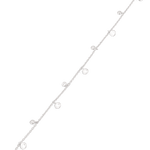 Zenith silver diamond bracelet by Lavana,  lab grown diamond station links