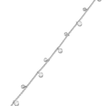 Zenith silver diamond bracelet by Lavana,  lab grown diamond station links