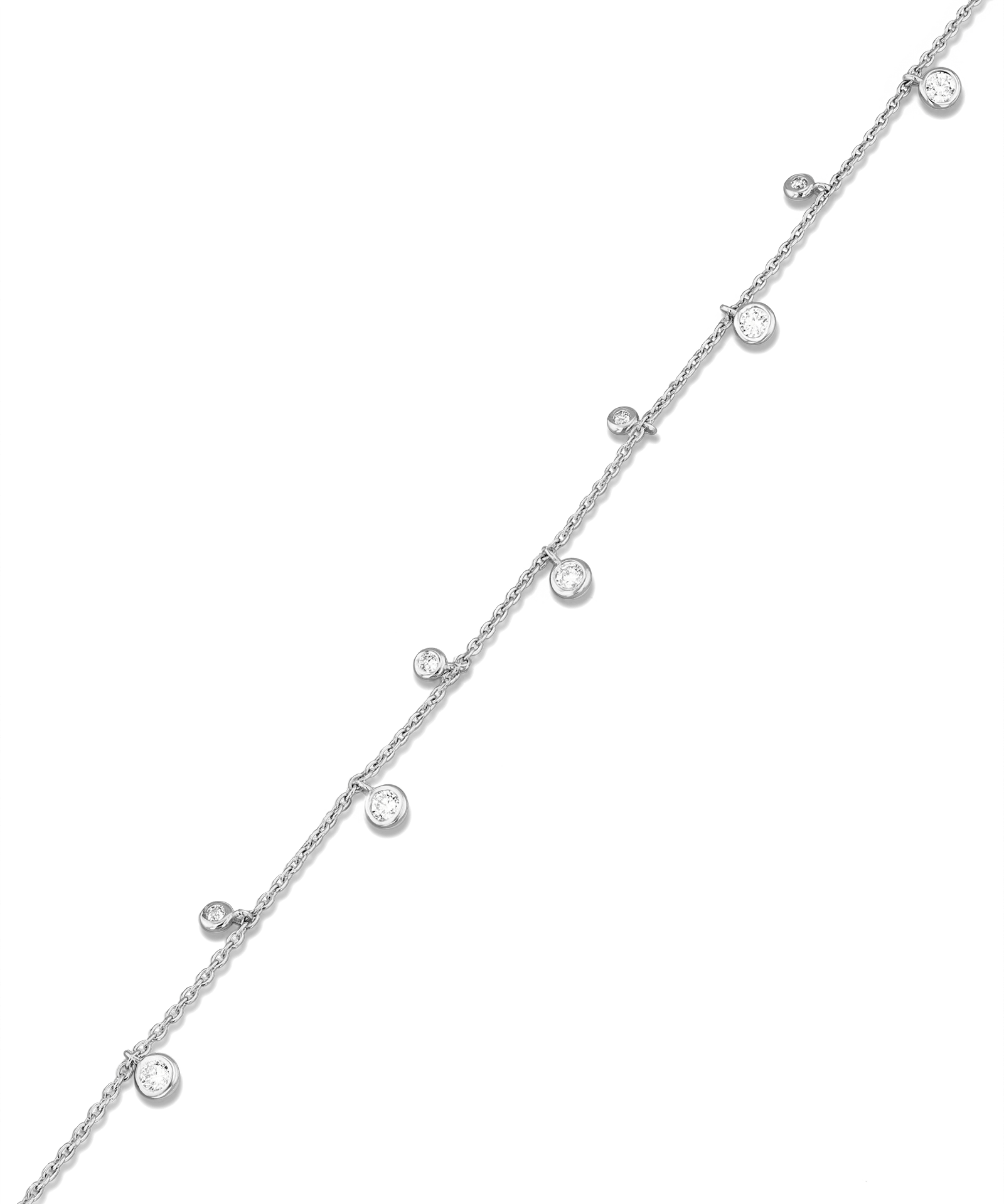 Zenith silver diamond bracelet by Lavana lab grown diamond station links 2